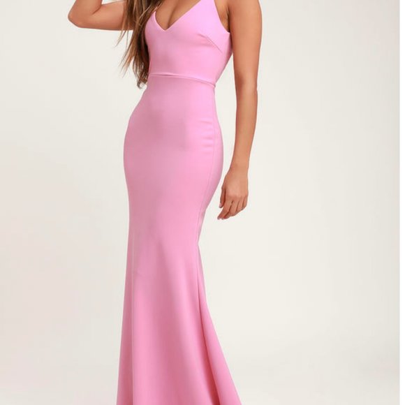 lulus pink maxi dress